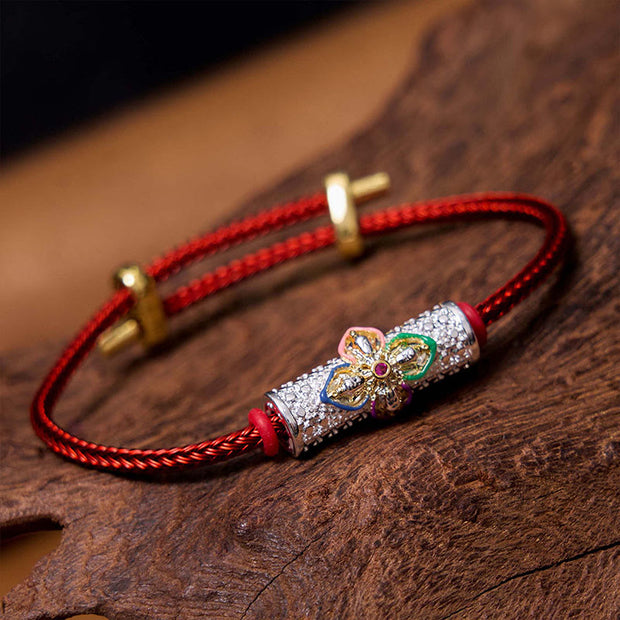 FREE Today: Mindfulness Thinking Four-Faced Buddha Copper String Bracelet FREE FREE Silver Colourful Flower Red String(Wrist Circumference: 14-20cm)