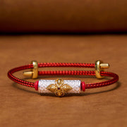 FREE Today: Mindfulness Thinking Four-Faced Buddha Copper String Bracelet FREE FREE Silver Gold Flower Gem Red String(Wrist Circunference: 14-20cm)