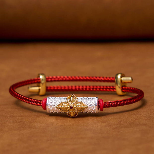 FREE Today: Mindfulness Thinking Four-Faced Buddha Copper String Bracelet FREE FREE Silver Gold Flower Gem Red String(Wrist Circunference: 14-20cm)