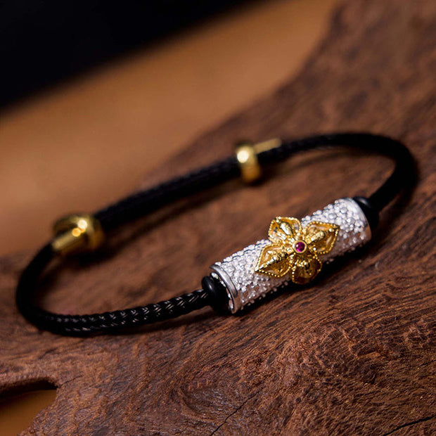 FREE Today: Mindfulness Thinking Four-Faced Buddha Copper String Bracelet FREE FREE Silver Gold Flower Black String(Wrist Circumference: 14-20cm)