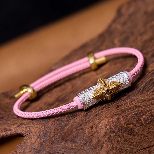 FREE Today: Mindfulness Thinking Four-Faced Buddha Copper String Bracelet FREE FREE Silver Gold Flower Pink String(Wrist Circumference: 14-20cm)