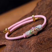 FREE Today: Mindfulness Thinking Four-Faced Buddha Copper String Bracelet FREE FREE Silver Colourful Flower Pink String(Wrist Circumference: 14-20cm)