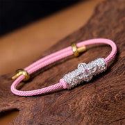 FREE Today: Mindfulness Thinking Four-Faced Buddha Copper String Bracelet FREE FREE Silver Pink String(Wrist Circumference: 14-20cm)