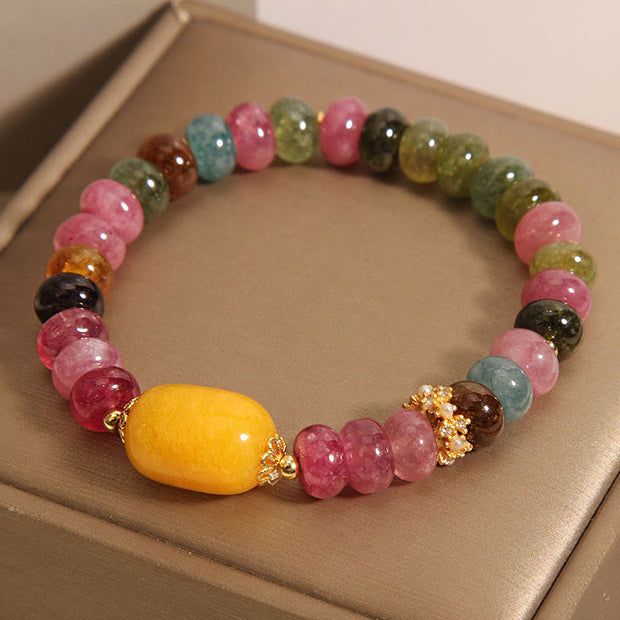 Buddha Stones Natural Tourmaline Topaz Positive Bracelet Bracelet BS 4