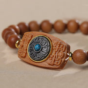 FREE Today: Balance and Sooth Small Leaf Red Sandalwood Green Sandalwood Six True Words Bracelet FREE FREE 14