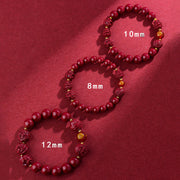 Buddha Stones Chinese Zodiac Cinnabar Keep Away Evil Spirits Blessing Bracelet