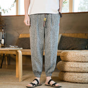 Buddha Stones Plain Drawstring Cotton Men's Harem Pants With Pockets Men's Harem Pants BS 28