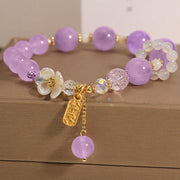 FREE Today: Wish You Peace and Happiness Blue Crystal Amethyst Flower Bracelet