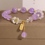 FREE Today: Wish You Peace and Happiness Blue Crystal Amethyst Flower Bracelet