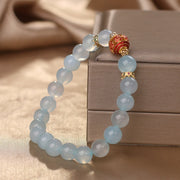 FREE Today: Protection And Courage Natural Aquamarine Flower Bead Bracelet FREE FREE 3