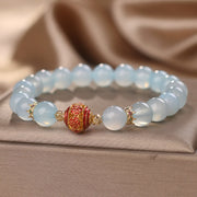 FREE Today: Protection And Courage Natural Aquamarine Flower Bead Bracelet FREE FREE 7