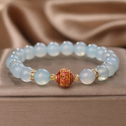 FREE Today: Protection And Courage Natural Aquamarine Flower Bead Bracelet FREE FREE Aquamarine(Wrist Circumference 14-17cm)