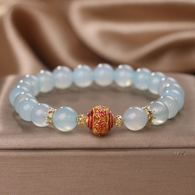 FREE Today: Protection And Courage Natural Aquamarine Flower Bead Bracelet FREE FREE Aquamarine(Wrist Circumference 14-17cm)