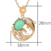 FREE Today: Auspiciousness And Happiness Green Chalcedony Koi Fish Necklace Pendant FREE FREE 5