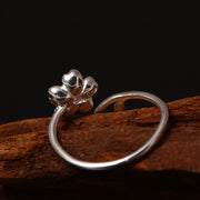 FREE Today: Happiness and Hope 925 Sterling Silver Cherry Blossom Sakura Flower Adjustable Ring