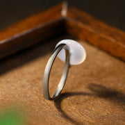 FREE Today: Bring Luck And Wealth Chalcedony Bamboo Leaf Pattern Adjustable Ring