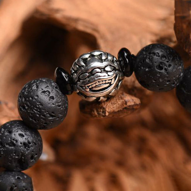 FREE Today: Relieve Anxiety Lava Rock Beads White Copper PiXiu Bracelet