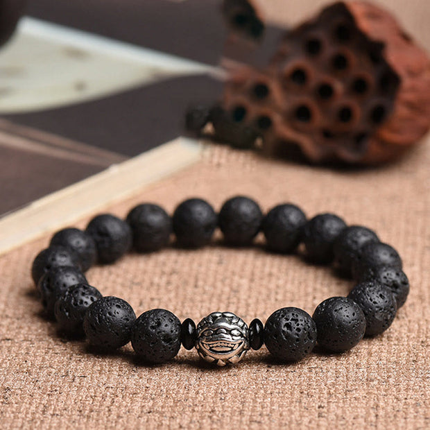 FREE Today: Relieve Anxiety Lava Rock Beads White Copper PiXiu Bracelet