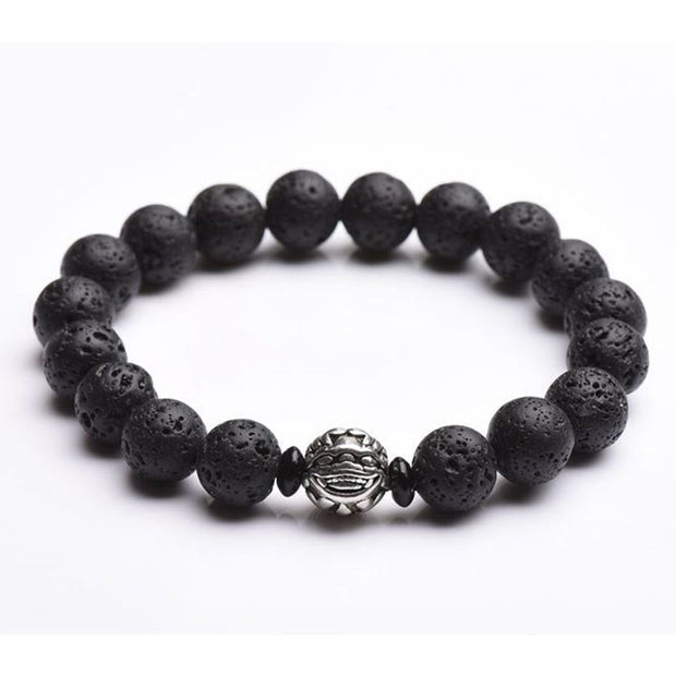 FREE Today: Relieve Anxiety Lava Rock Beads White Copper PiXiu Bracelet