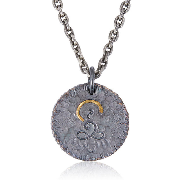 Buddha Stones 999 Sterling Silver 999 Gold 925 Sterling Silver Buddha Statue Lotus Necklace Pendant Necklaces & Pendants BS 6