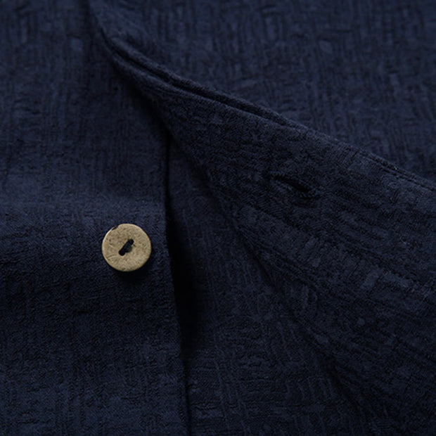 Buddha Stones Solid Color Chinese Tang Suit Cotton Linen Jacket Men Clothing - image 19