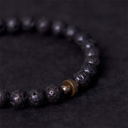 Buddha Stones Natural Lava Rock Beads Calm Support Healing Bracelet