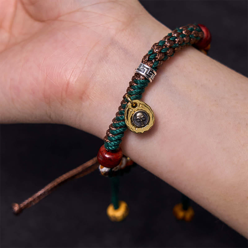 Buddha Stones Tibetan Bone Beads Luck Rope Bracelet