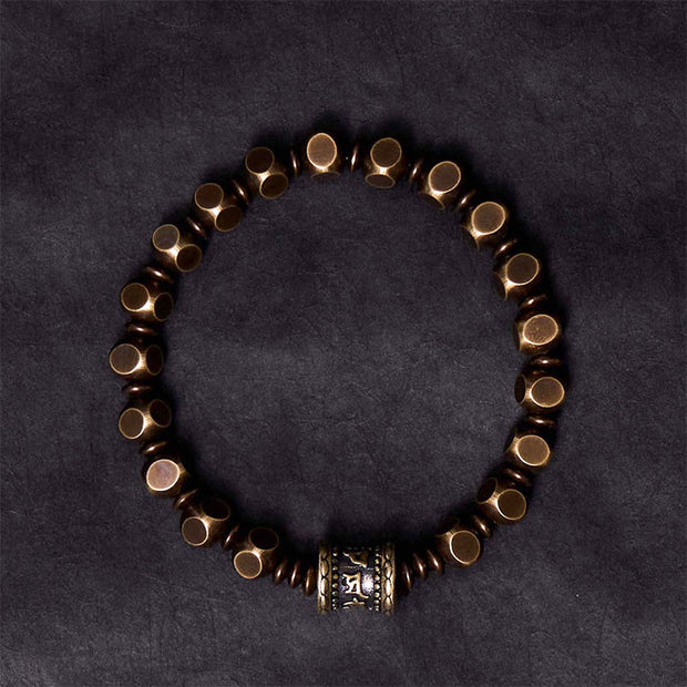 Buddha Stones "Wishing You Balance and Strength" Brass Amulet Bracelet Includes Gift Message Card - image 4