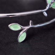 FREE Today: Eliminate Negativity Leaf Pattern Cat Eye Healing Cuff Bracelet Bangle