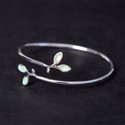 FREE Today: Eliminate Negativity Leaf Pattern Cat Eye Healing Cuff Bracelet Bangle