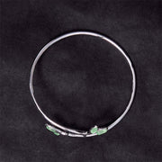 FREE Today: Eliminate Negativity Leaf Pattern Cat Eye Healing Cuff Bracelet Bangle