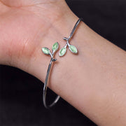 FREE Today: Eliminate Negativity Leaf Pattern Cat Eye Healing Cuff Bracelet Bangle