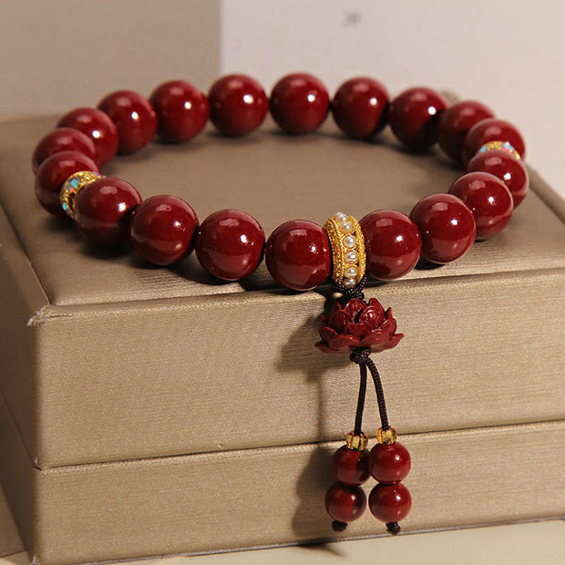 FREE Today: Prayer Blessing Cinnabar Lotus Charm Bracelet FREE FREE 3