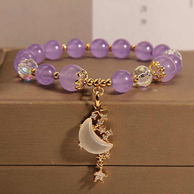 FREE Today: Spiritual Growth Amethyst Moon Star Chalcedony Bracelet FREE FREE Amethyst(Wrist Circumference 14-17cm)