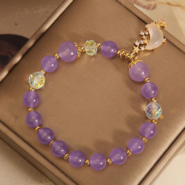 FREE Today: Spiritual Growth Amethyst Moon Star Chalcedony Bracelet FREE FREE 2