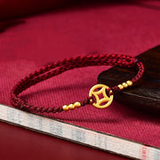 FREE Today: Protection and Luck Copper Coin Braided String Bracelet Anklet FREE FREE Dark Red Anklet(Anklet Circumference 24cm)