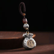 Buddha Stones Fu Character Money Bag Making Money Every Day Fortune Key Chain Key Chain BS Fu Character