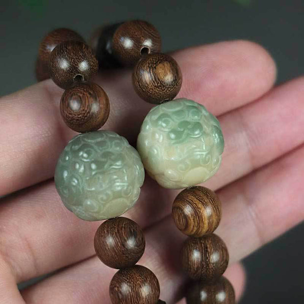 FREE Today: Calm Healing Sandalwood Bodhi Seed PiXiu Ebony Wood Bead Bracelet FREE FREE 9