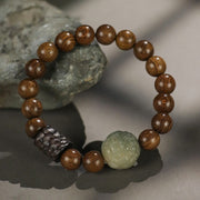 Buddha Stones Sandalwood Bodhi Seed PiXiu Ebony Wood Bead Healing Bracelet Bracelet BS 3