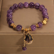 FREE Today: Spiritual Awareness Amethyst Lily Charm Bracelet