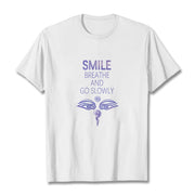 Buddha Stones SMILE BREATHE AND GO SLOWLY Eye Tee T-shirt T-Shirts BS White 2XL