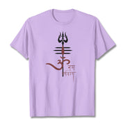 Buddha Stones OM NAMAH SHIVAYA Trident Cotton Tee T-shirt T-Shirts BS Plum 2XL