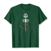 Buddha Stones OM NAMAH SHIVAYA Trident Cotton Tee T-shirt T-Shirts BS ForestGreen 2XL