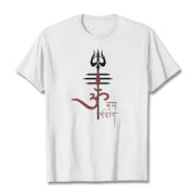 Buddha Stones OM NAMAH SHIVAYA Trident Cotton Tee T-shirt T-Shirts BS White 2XL