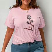 Buddha Stones OM NAMAH SHIVAYA Trident Cotton Tee T-shirt