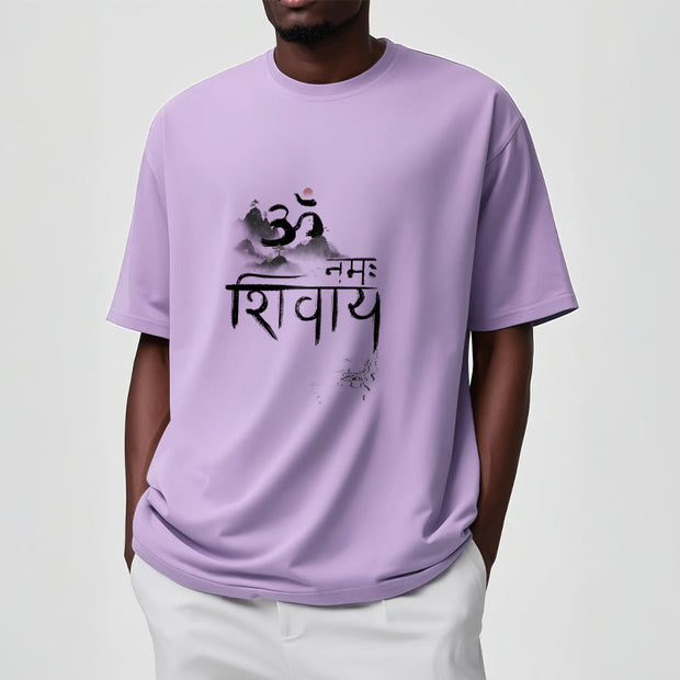 Buddha Stones OM NAMAH SHIVAYA Mountain Cotton Tee T-shirt T-Shirts BS 18