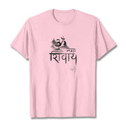 Buddha Stones OM NAMAH SHIVAYA Mountain Cotton Tee T-shirt T-Shirts BS LightPink 2XL