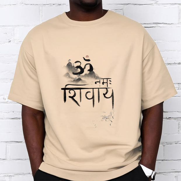 Buddha Stones OM NAMAH SHIVAYA Mountain Cotton Tee T-shirt T-Shirts BS 16