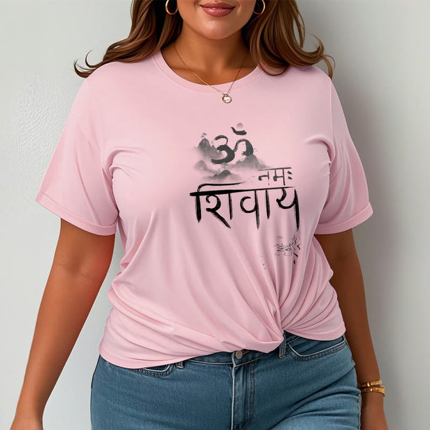 Buddha Stones OM NAMAH SHIVAYA Mountain Cotton Tee T-shirt T-Shirts BS 14