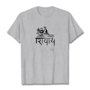 Buddha Stones OM NAMAH SHIVAYA Mountain Cotton Tee T-shirt T-Shirts BS LightGrey 2XL